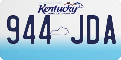 KY license plate 944JDA