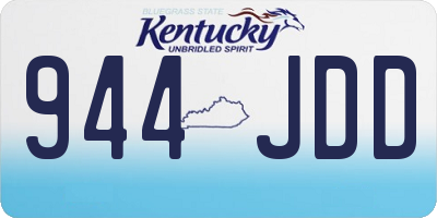 KY license plate 944JDD