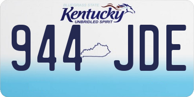KY license plate 944JDE