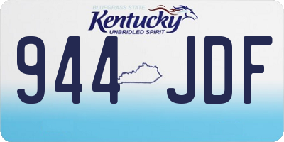 KY license plate 944JDF