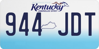 KY license plate 944JDT