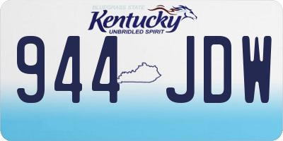 KY license plate 944JDW