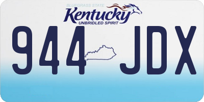 KY license plate 944JDX