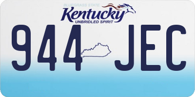 KY license plate 944JEC