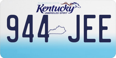 KY license plate 944JEE