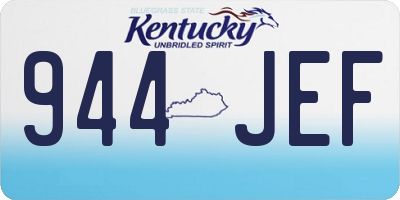 KY license plate 944JEF