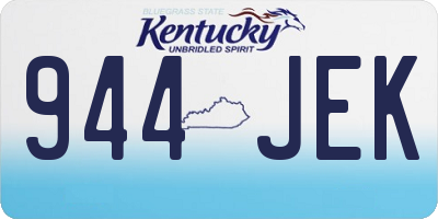 KY license plate 944JEK
