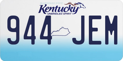 KY license plate 944JEM
