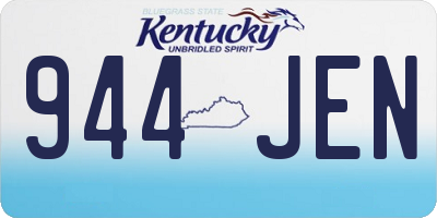 KY license plate 944JEN