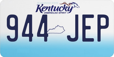 KY license plate 944JEP