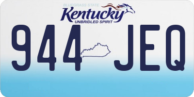 KY license plate 944JEQ