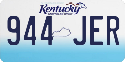 KY license plate 944JER