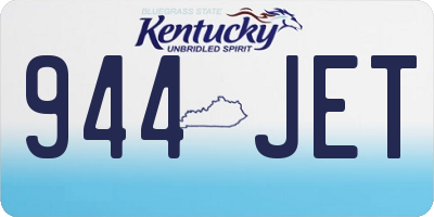 KY license plate 944JET