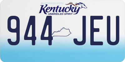 KY license plate 944JEU