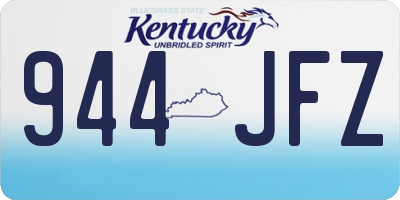 KY license plate 944JFZ