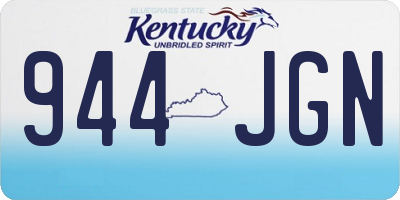 KY license plate 944JGN