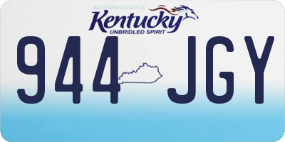 KY license plate 944JGY