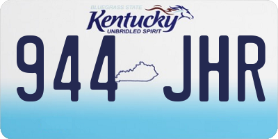 KY license plate 944JHR