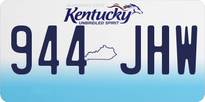 KY license plate 944JHW