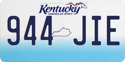 KY license plate 944JIE