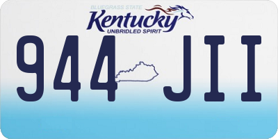 KY license plate 944JII
