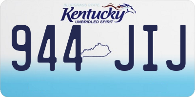 KY license plate 944JIJ