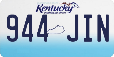KY license plate 944JIN