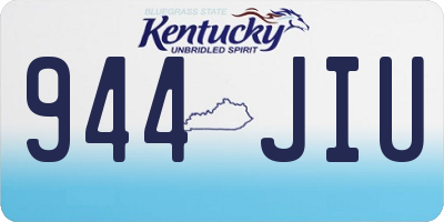 KY license plate 944JIU