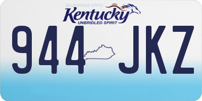 KY license plate 944JKZ