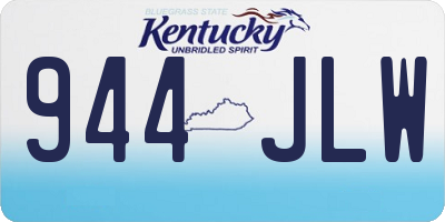 KY license plate 944JLW