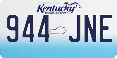 KY license plate 944JNE