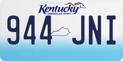KY license plate 944JNI