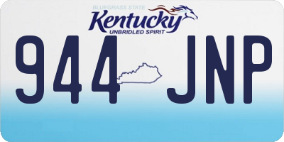 KY license plate 944JNP