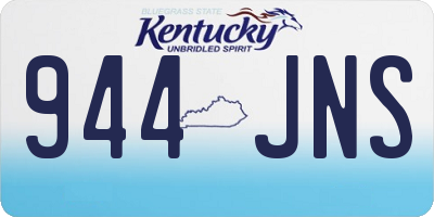 KY license plate 944JNS