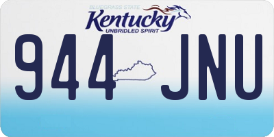 KY license plate 944JNU