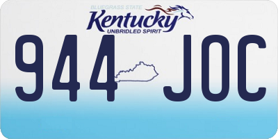 KY license plate 944JOC