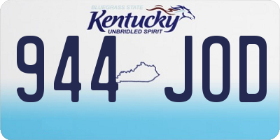 KY license plate 944JOD