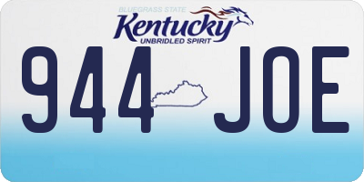 KY license plate 944JOE