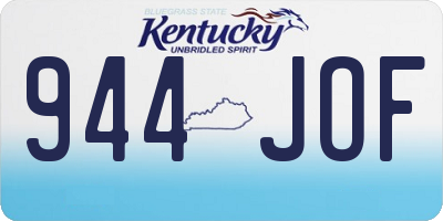 KY license plate 944JOF