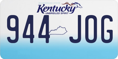 KY license plate 944JOG