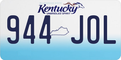 KY license plate 944JOL