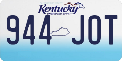KY license plate 944JOT