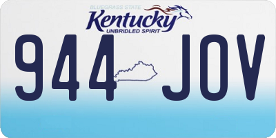 KY license plate 944JOV
