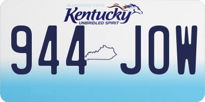KY license plate 944JOW