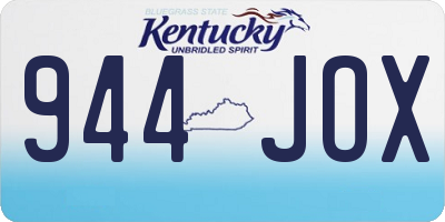 KY license plate 944JOX