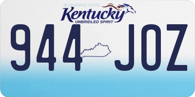 KY license plate 944JOZ