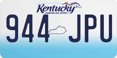 KY license plate 944JPU