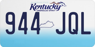 KY license plate 944JQL
