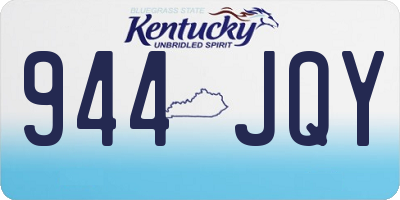 KY license plate 944JQY