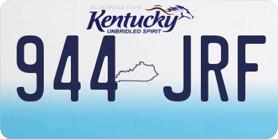KY license plate 944JRF
